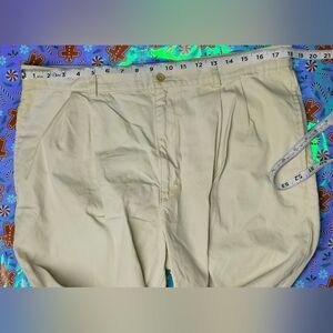 Mens 100% cotton Chaps white cream pants 36×30